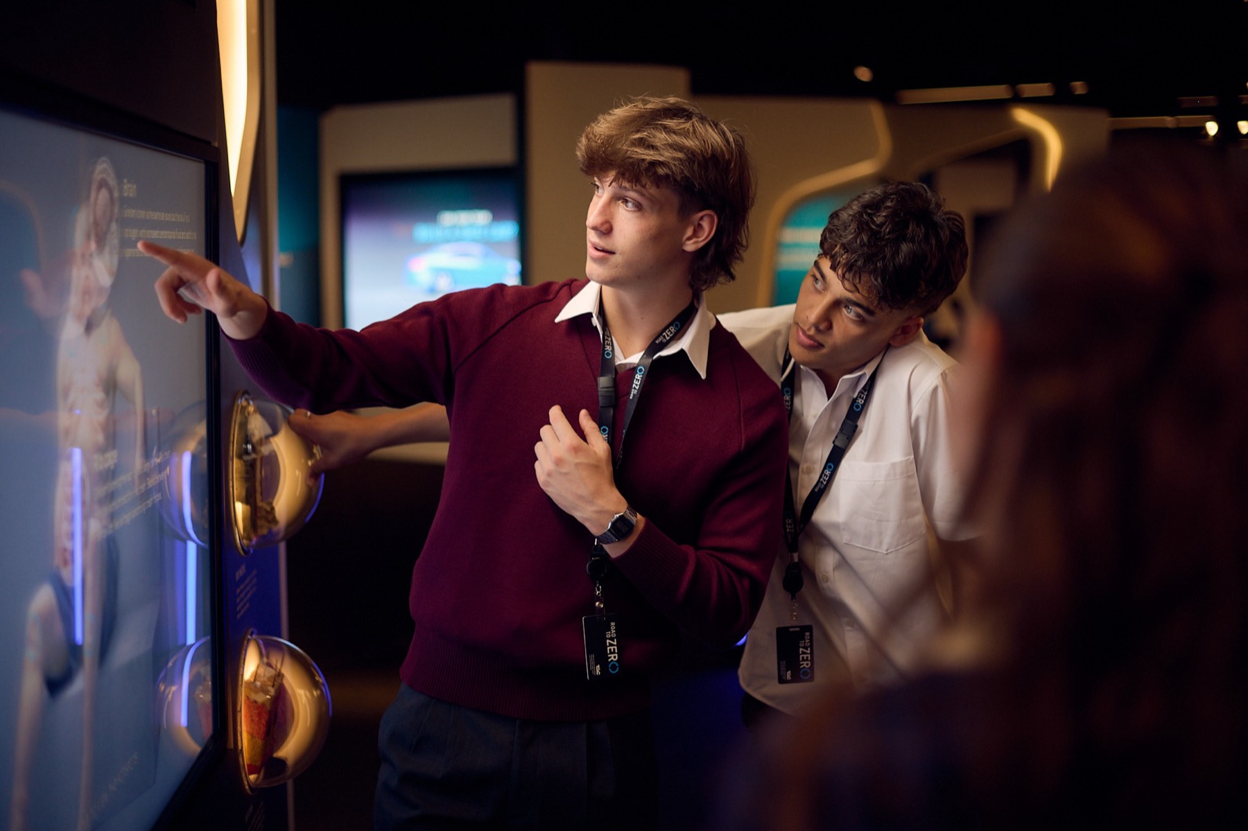 Students at the Meet Graham interactive
